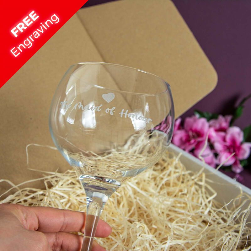 Personalised Gin Glass With Engraving and Gift Box